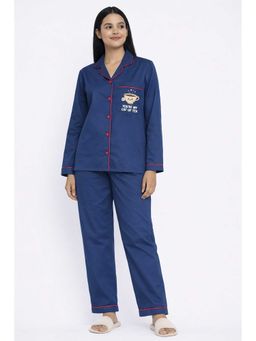 Shopbloom - My Cup Of Tea Print Long Sleeve Womens Nightsuit