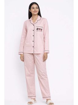 Shopbloom - Peace And Coffee Print Long Sleeve Womens Nightsuit