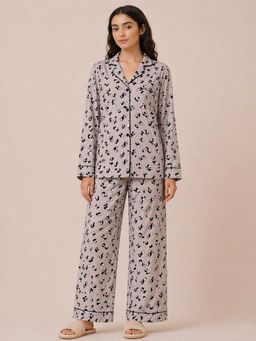 Shopbloom - Sushi Delight Sleepwear Print Long Sleeve Womens Nightsuit