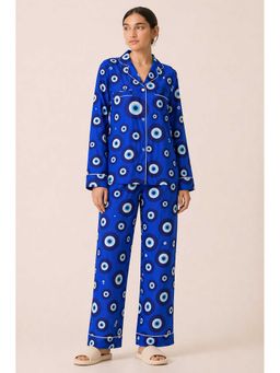 Shopbloom - Evil Eye Comfort Print Long Sleeve Womens Nightsuit