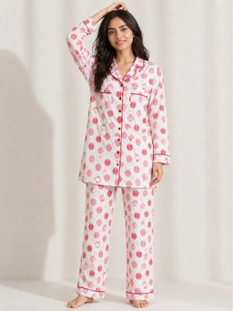 Shopbloom - Berrylicious Sleep Print Long Sleeve Womens Nightsuit