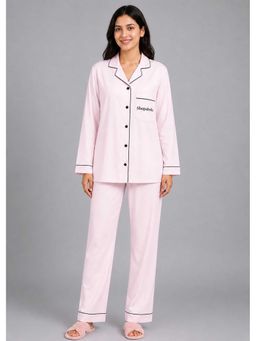 Shopbloom - Shopaholic Print Long Sleeve Womens Nightsuit