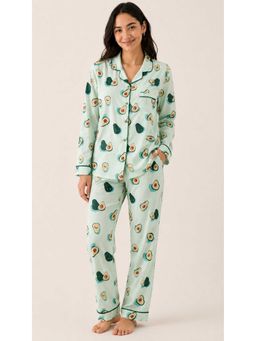 Shopbloom - Cute And Cozy Avocado Long Sleeve Womens Nightsuit
