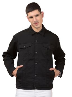 Cantabil - Men Black Solid Full Sleeves Casual Jacket