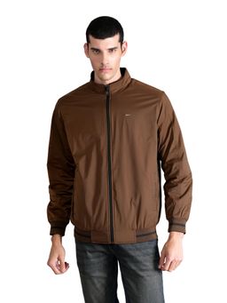 Cantabil - Men Brown Solid Full Sleeves Casual Jacket