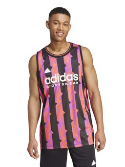 adidas - M TIRO AOP TNK Men Purple T-Shirt