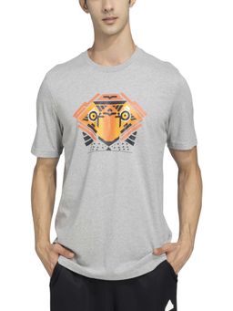 adidas - LION GRFX T Men Grey T-Shirt