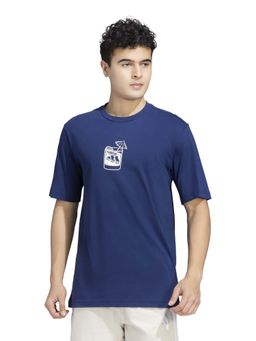 adidas - M L DRINK TEE Men Blue T-Shirt