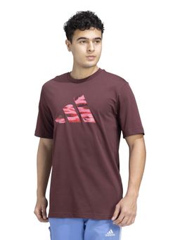 adidas - M C CAMO LOGO T Men Maroon T-Shirt