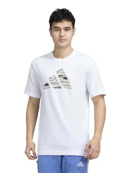adidas - M C CAMO LOGO T Men White T-Shirt