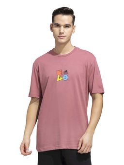 adidas - M POSITIVE T Men Mauve T-Shirt