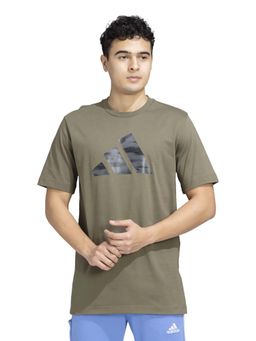 adidas - M C CAMO LOGO T Men Green T-Shirt
