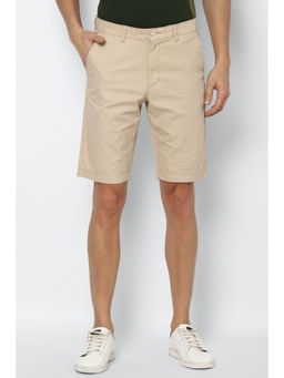 Allen Solly - Men Beige Print Slim Fit Shorts