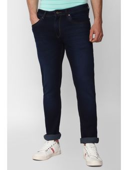 Peter England - Men Navy Dark Wash Classic Tapered Jeans
