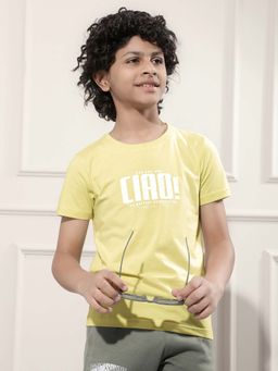CRIMSOUNE CLUB - Boy Green Printed T-Shirt