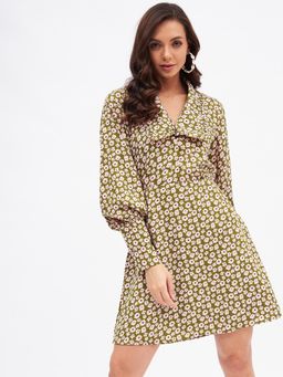 Kibo - Brown Polyester Dress For Women