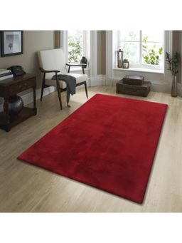 OBSESSIONS - Burgundy Solid Polyester Carpet (6X9 Feet)