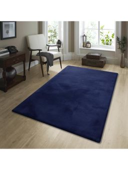 OBSESSIONS - Navy Blue Solid Polyester Carpet