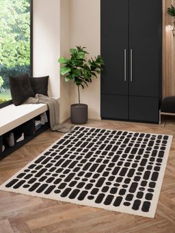 OBSESSIONS - Beige Abstract Polypropylene Carpet