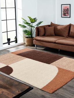 OBSESSIONS - Beige and Brown Modern Polypropylene Carpet