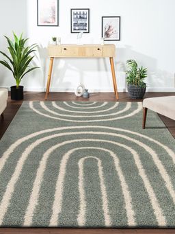 OBSESSIONS - Olive Modern Polypropylene Carpet