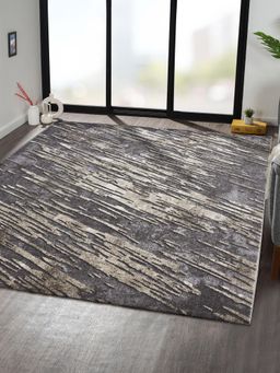 OBSESSIONS - D.Grey Abstract Polypropylene Carpet