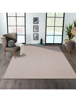 OBSESSIONS - Peach Solid Polyester Carpet (5X7 Feet)