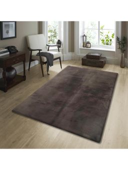 OBSESSIONS - Dark Mouse Solid Polyester Carpet (5X7 Feet)