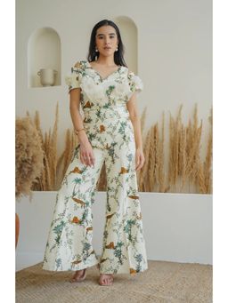 Ruhm - White Tropical Bloom Co-Ord (Set of 2)