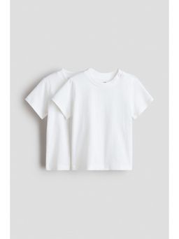 H&M - Unisex White 2-Pack Cotton T-Shirts