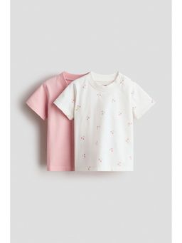 H&M - Unisex Pink 2-Pack Cotton T-Shirts