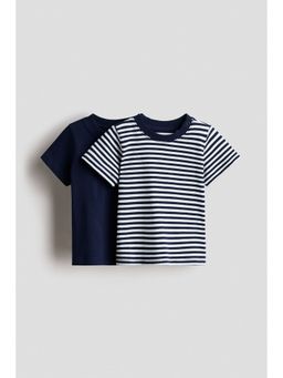 H&M - Unisex Blue 2-Pack Cotton T-Shirts