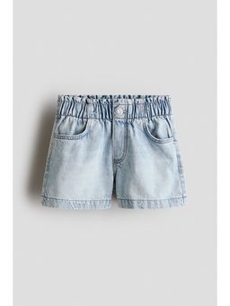 H&M - Girls Blue Loose Fit Denim Shorts