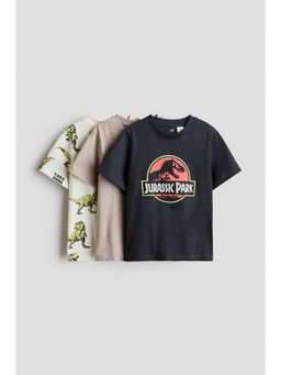H&M - Boys Grey 3-Pack Printed T-Shirts