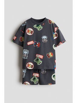 H&M - Boys Grey 2-Piece Printed Set