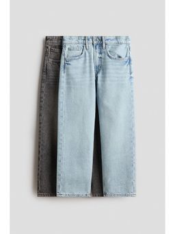 H&M - Boys Grey 2-Pack Loose Fit Jeans