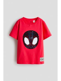H&M - Boys Red Reversible Sequin T-Shirt