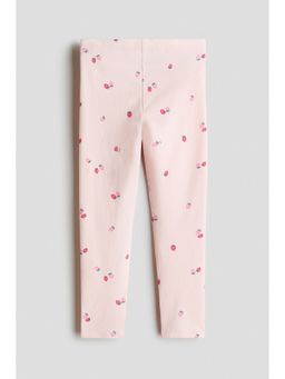 H&M - Girls Pink Printed Jersey Leggings