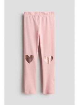 H&M - Girls Pink Printed Jersey Leggings