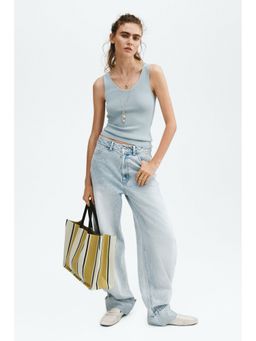 H&M - Women Turquoise Knitted Vest Top