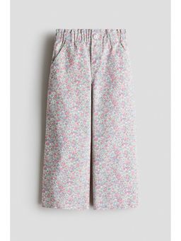 H&M - Girls Multi-Color Wide Leg Paper Bag Jeans