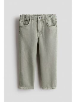 H&M - Unisex Green Tapered Cotton-Blend Jeans