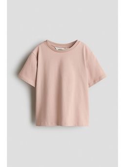 H&M - Unisex Pink Loose-Fit Pima Cotton T-Shirt