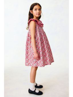 H&M - Girls Red Cotton Muslin Dress