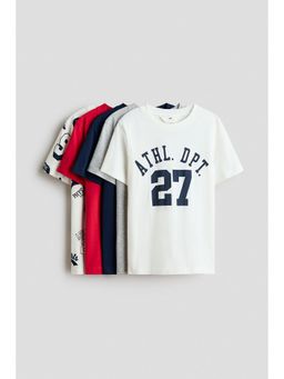 H&M - Boys Blue 5-Pack Cotton T-Shirts