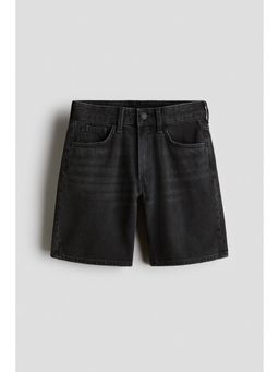 H&M - Boys Black Loose-Fit Denim Shorts