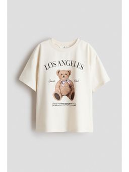 H&M - Girls White Oversized Cotton T-Shirt
