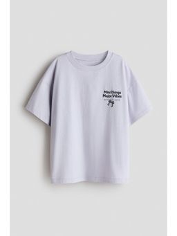 H&M - Girls Purple Oversized Cotton T-Shirt