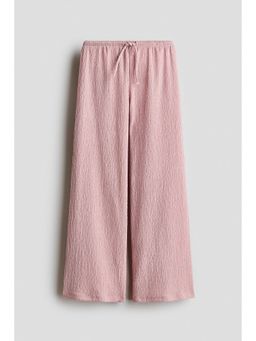H&M - Girls Pink Textured Jersey Trousers