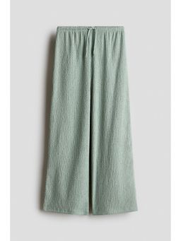 H&M - Girls Green Textured Jersey Trousers